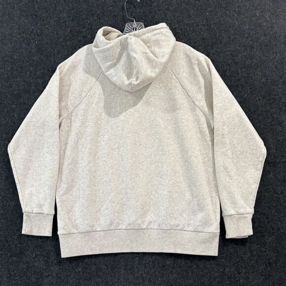 Under Armour UA Rival Hoodie Womens Medium Cream Fleece Kangaroo Pocket Pullover - Picture 3 of 8